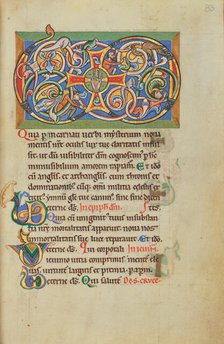 Inhabited VD Monogram; Stammheim Missal, probably 1170s. Creator: Unknown.