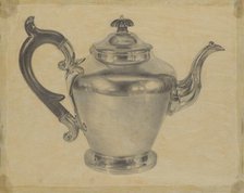 Pewter Teapot, c. 1937. Creator: Harry Goodman.