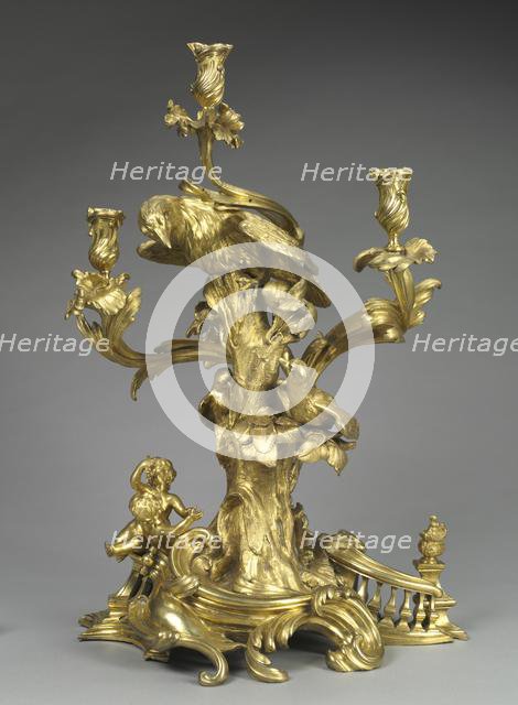 Candelabrum, c. 1750. Creator: Jean Joseph de Saint-Germain (French, 1720-1791), probably by.