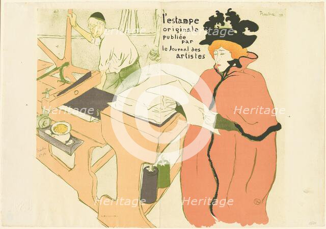 Cover for "L'estampe originale" (Couverture de "L'estampe originale"), 1893. Creator: Henri de Toulouse-Lautrec.