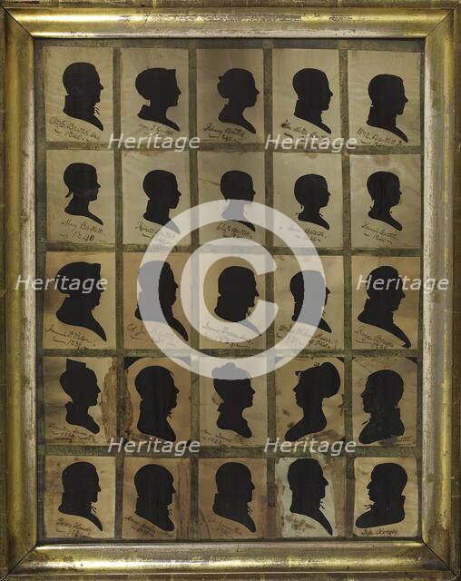 25 Silhouettes of the Bartlett Family, 1823-1840. Creator: William E. Bartlett.