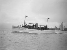 The steam yacht 'California' under way. Creator: Kirk & Sons of Cowes.