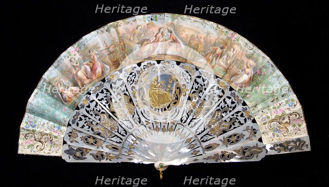 Fan, European, 1860-69. Creator: Unknown.