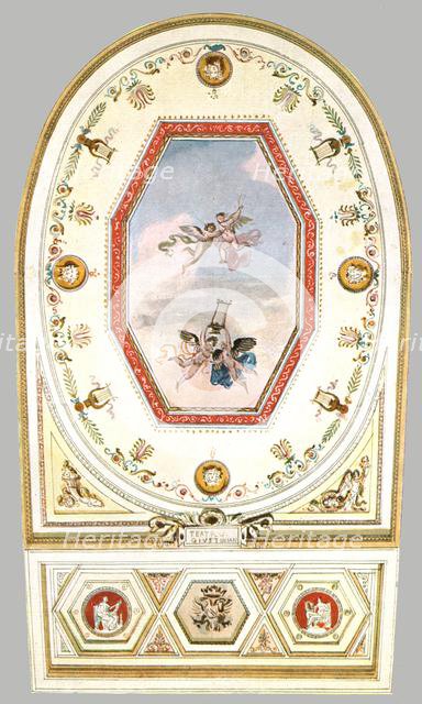 Design for a ceiling in a theatre, Italy, (1928).  Creator: Unknown.
