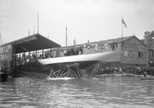 The 19-metre 'Norada' launch from the Camper & Nicholsons boat yard, Gosport, 1911. Creator: Kirk & Sons of Cowes.