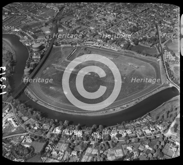 The Roodee, Chester Racecourse, Cheshire, 1950. Creator: Aerofilms.