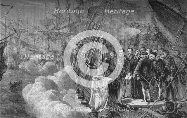 'Drake's Funeral', January 1596, (c1880). Artist: Unknown.