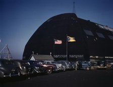 Formerly an aircraft dock, this huge building...Goodyear Aircraft Corp., Akron, Ohio, 1941. Creator: Alfred T Palmer.