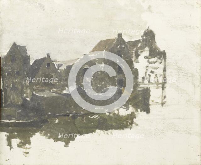 Warehouses on the Teertuinen on the Prinseneiland, Amsterdam, 1880-1923. Creator: George Hendrik Breitner.