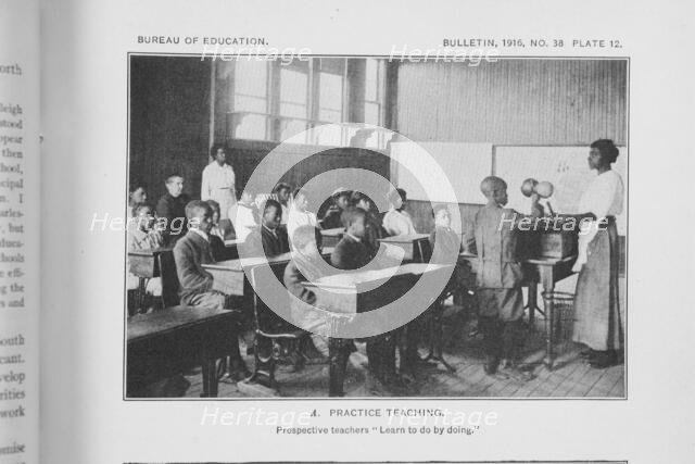 Practice teaching; Prospective teachers "Learn to do by doing", 1917. Creator: Unknown.