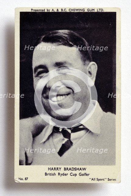 Harry Bradshaw, British Ryder Cup golfer, c1950s. Artist: Unknown