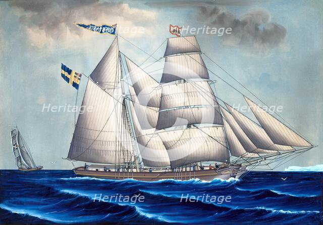 Schooner Constance, 1870. Creator: Lars Petter Sjostrom.
