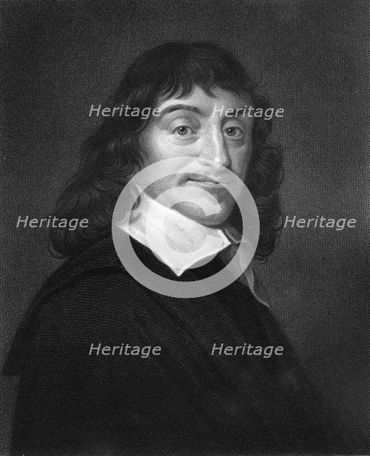 Rene Descartes, 17th century French philosopher and mathematician, (1836).Artist: W Holl