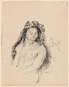 The Queen of Sheba (La Reine de Saba), 1896-1900. Creator: Odilon Redon.