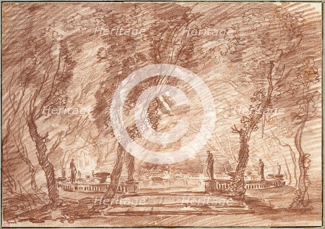 Fountain in the Park, c. 1765. Creator: Hubert Robert.