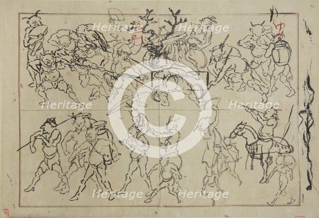 Preliminary Drawings of Demons, late 19th century. Creator: Kawanabe Kyosai.
