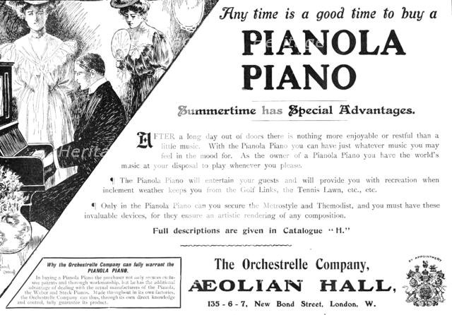 Any time is a good time to buy a Pianola Piano, 1909. Creator: Unknown.