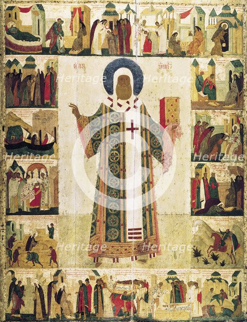 The Metropolitan Peter of Moscow with Scenes from His Life, 1480s.  Creator: Dionysius (ca. 1450-before 1508).