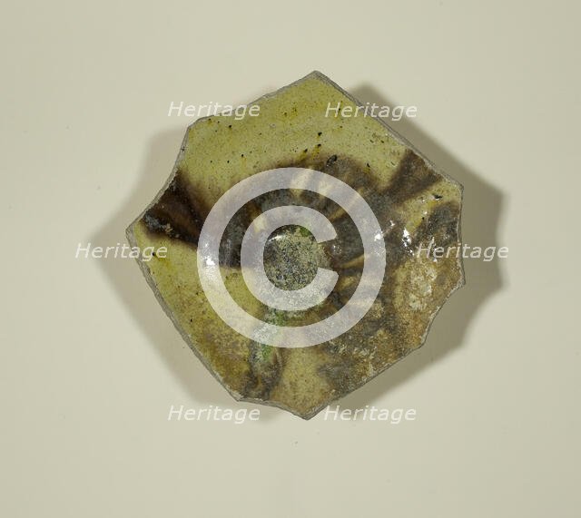 Fragment of a Bowl, 13th-14th century. Creator: Unknown.