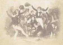 Watercolor of Boys Playing, 1850s. Creator: Unknown.