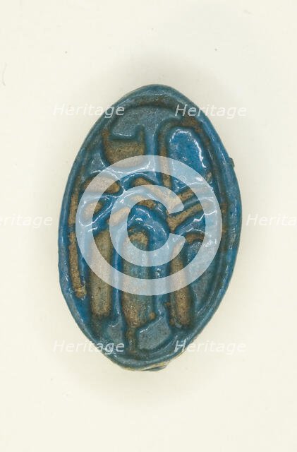 Cowroid: The King’s Wife, Tiye, Egypt, New Kingdom, Dynasty 18, reign of Amenhotep III (abt.1390... Creator: Unknown.