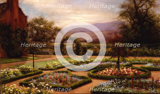 The Garden at Finzean, c 1920s. Creator: Joseph Farquharson.