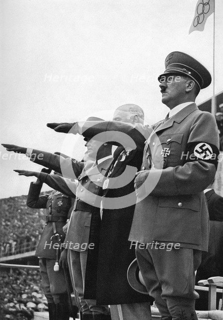 Adolf Hitler, Games of the XI Olympiad, Berlin, 1936. Artist: Unknown