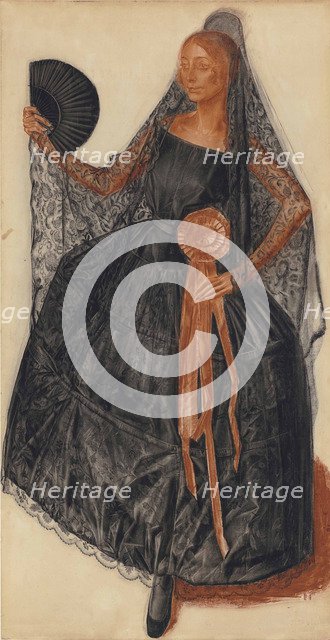 Anna Pavlova in the ballet Don Quijote by L. Minkus.