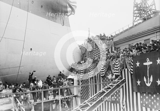 Launch of "Florida", U.S.N., 1910. Creator: Bain News Service.