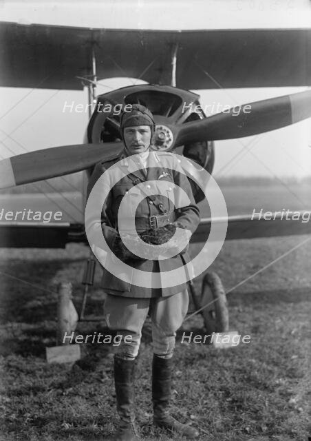 Allied Aircraft - Demonstration At Polo Grounds; Col. Charles E. Lee, British Aviator..., 1917. Creator: Harris & Ewing.
