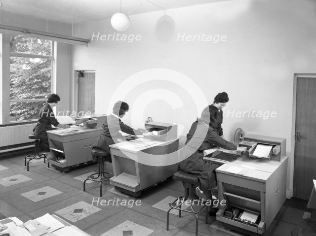 Rank Xerox copiers at British Steel, 1962.  Artist: Michael Walters