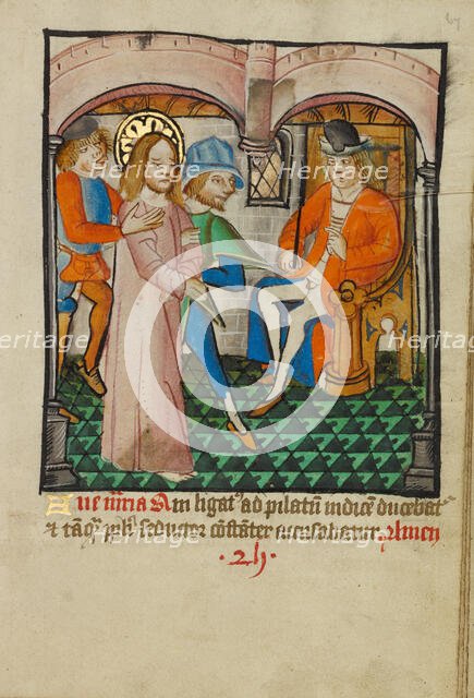 Christ Before Pilate, about 1480-1490. Creator: Unknown.