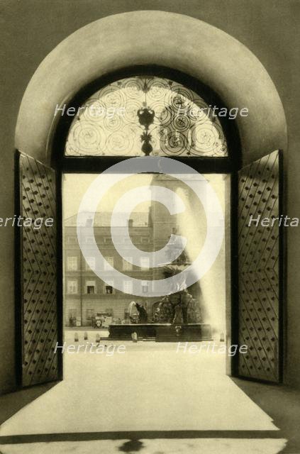 The Carillon Tower and Residence Fountain, Salzburg, Austria, c1935.  Creator: Unknown.