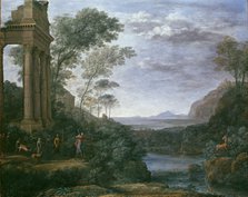 Landscape with Ascanius shooting the Stag of Sylvia, 1681-1682. Artist: Claude Lorrain.