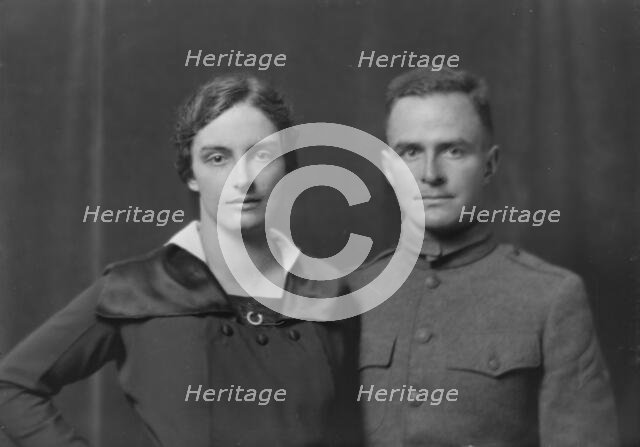 Mr. G.G. Hartley and unidentified woman, portrait photograph, 1918 Apr. 15. Creator: Arnold Genthe.