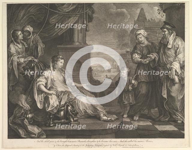 Moses Brought to Pharaoh's Daughter, February 5, 1752. Creator: William Hogarth.