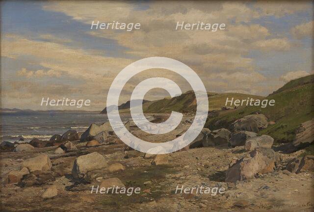 Beach section at Helgenæs, 1877. Creator: Janus Andreas Bartholin la Cour.