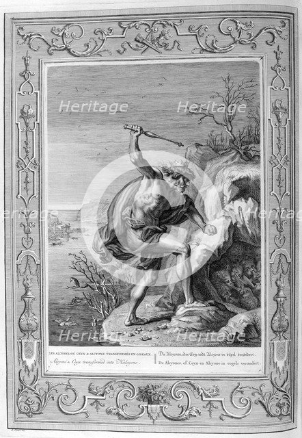 Alcyone and Ceyx transformed into birds, 1733. Artist: Bernard Picart