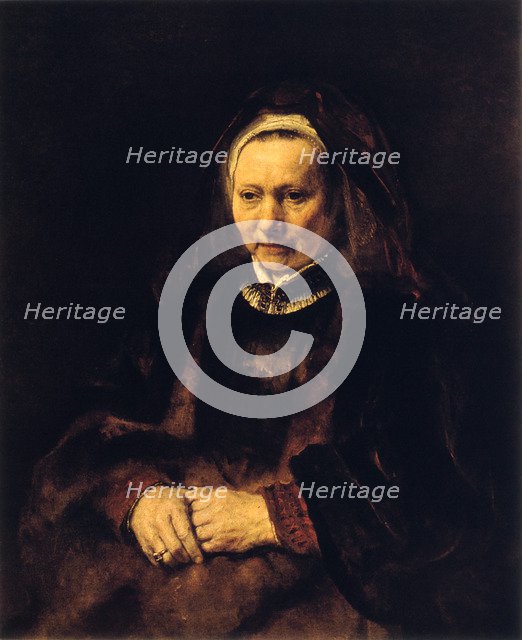 'Portrait of an Old Woman', 17th century. Artist: Rembrandt Harmensz van Rijn    