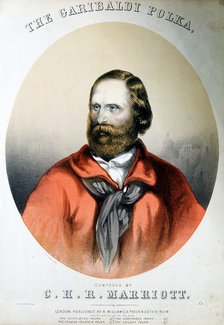 Giuseppe Garibaldi, Italian patriot, c1864 Artist: Unknown