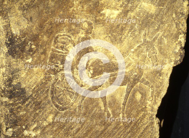 Roman relief Transport of wine barrel by donkey cart, Metz, France, c1st century. Artist: Unknown.