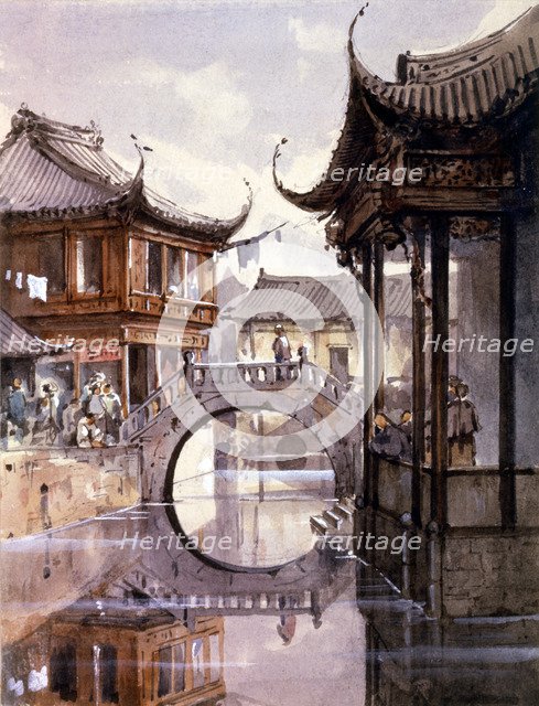 'View of Shanghai', China, c1860. Artist: Jean Henri Zuber
