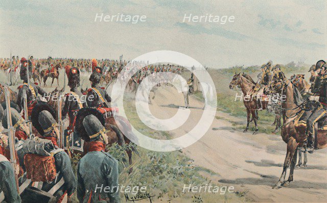 'Arrival of Napoleon Among The Bavarians and Saxons', 1896. Artist: Unknown.