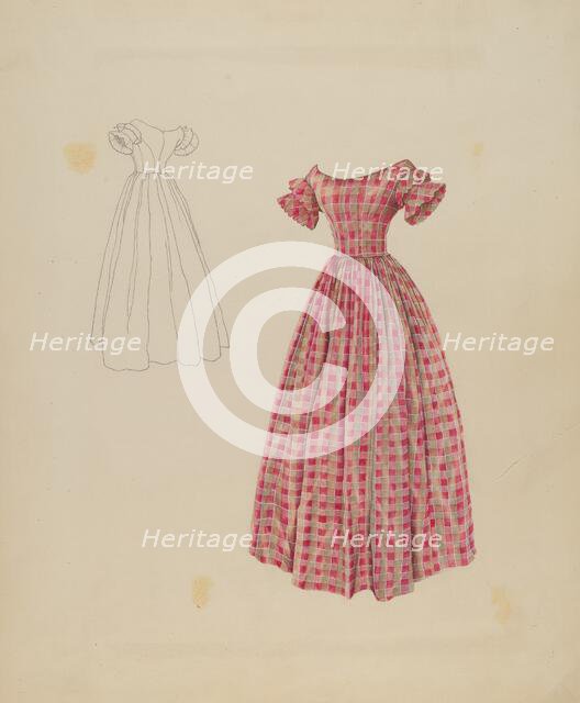 Afternoon Dress, c. 1937. Creator: Ray Price.