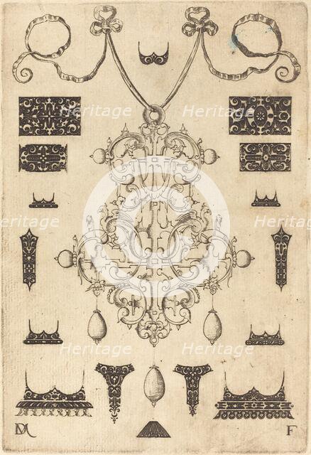 Large Pendant with Three Drops Below, Surrounded by Fifteen Different Studs, 1593. Creator: Daniel Mignot.