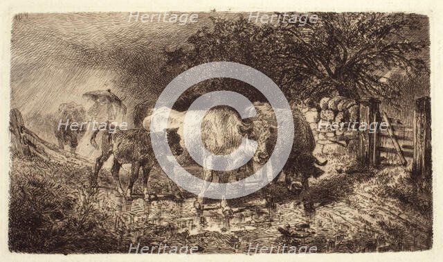 Showery Weather, c1860-1900. Creator: Peter Moran.