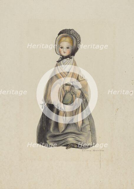 Quaker Doll, 1935/1942. Creator: Bertha Semple.