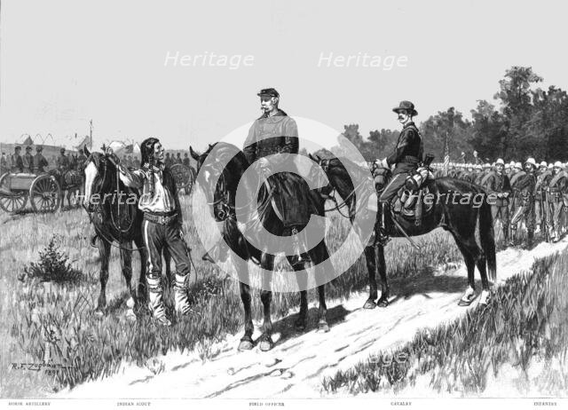 ''The United States Army: Field Dress of the Officers and Men.', 1891. Creator: Rufus Fairchild  Zogbaum.