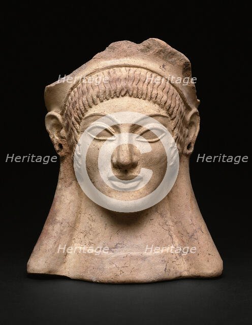 Votive (Gift) in the Shape of a Woman's Head, about 500 BCE. Creator: Unknown.