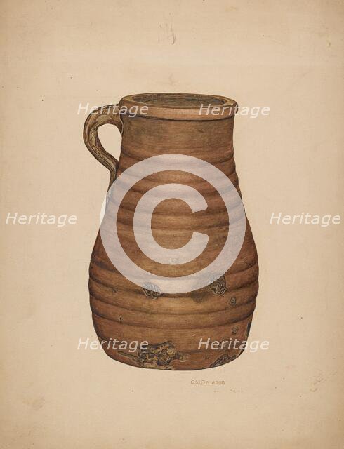 Jug, c. 1940. Creator: Clarence W Dawson.